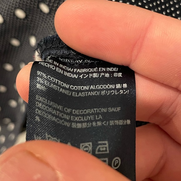 Tommy Hilfiger Navy Blue White Polka Dots Mini BodyCon Dress Size 2 - Picture 11 of 12